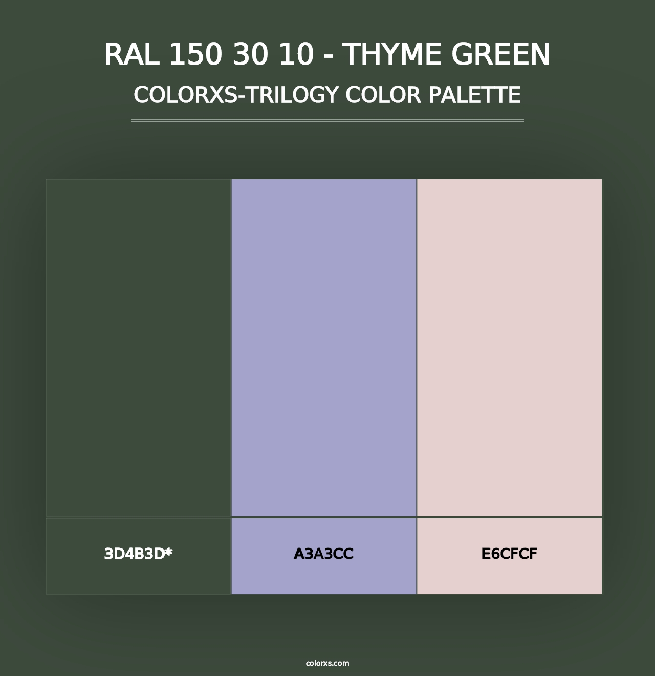 RAL 150 30 10 - Thyme Green - Colorxs Trilogy Palette