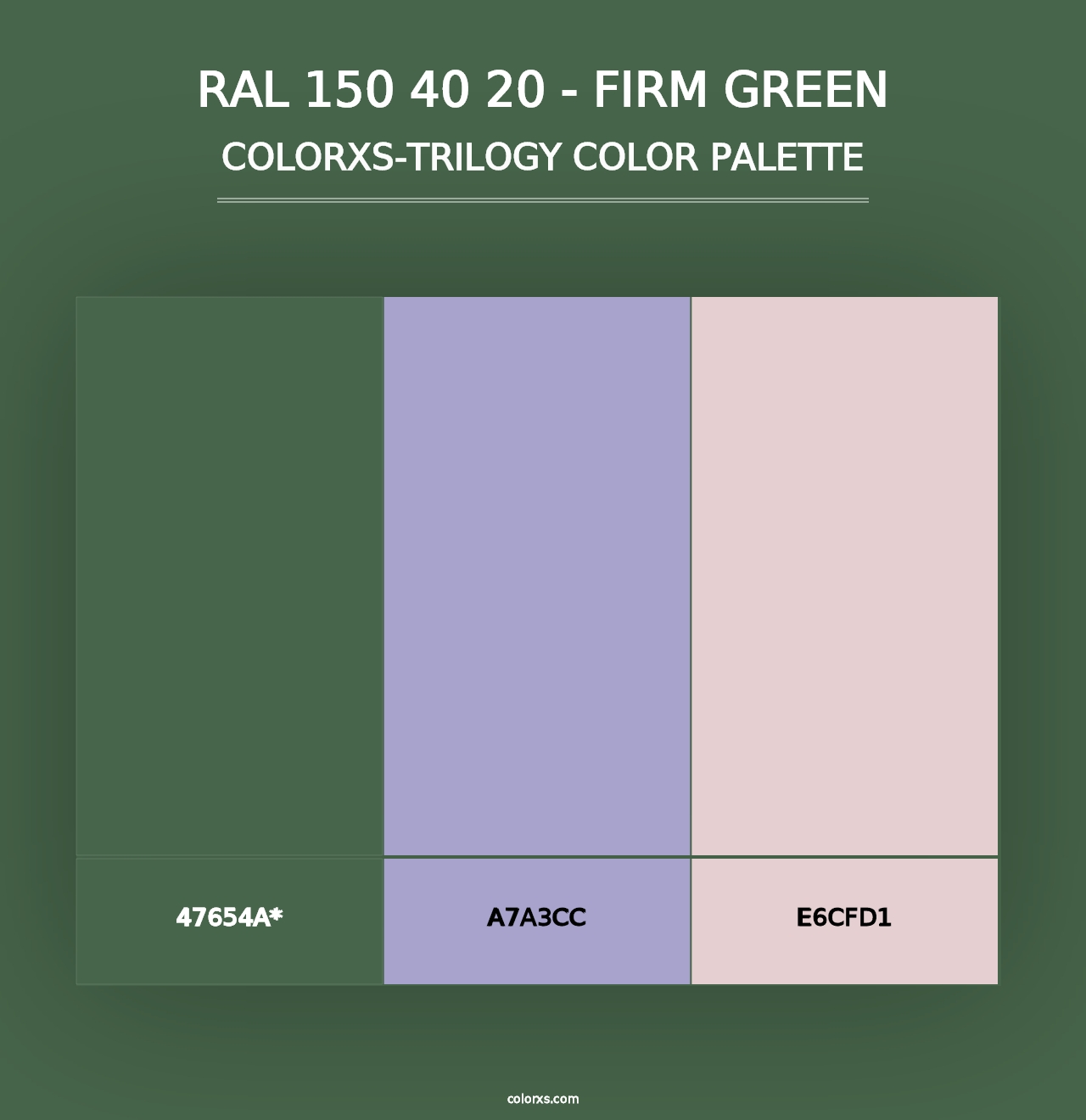 RAL 150 40 20 - Firm Green - Colorxs Trilogy Palette