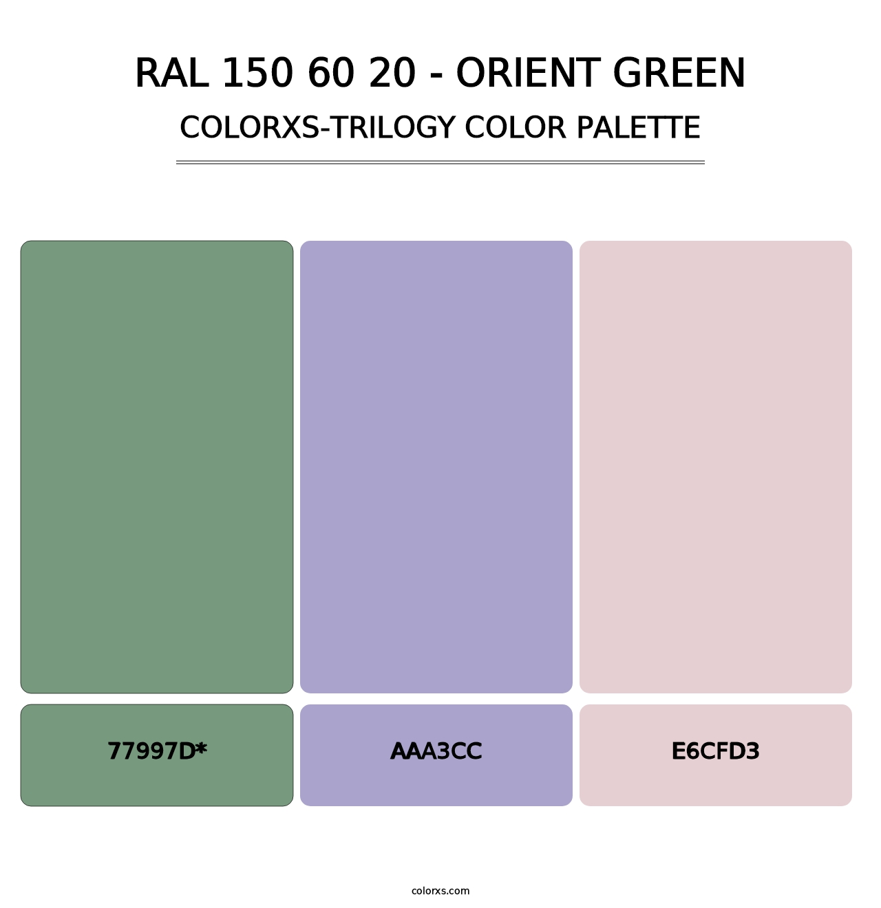 RAL 150 60 20 - Orient Green - Colorxs Trilogy Palette