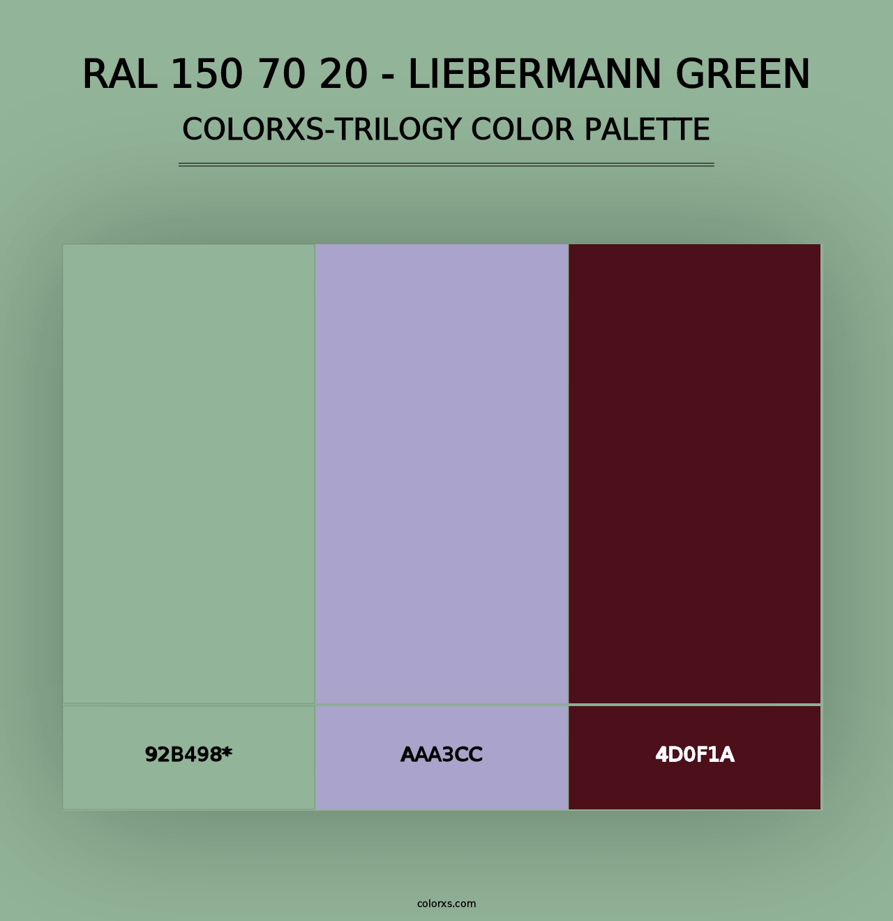 RAL 150 70 20 - Liebermann Green - Colorxs Trilogy Palette