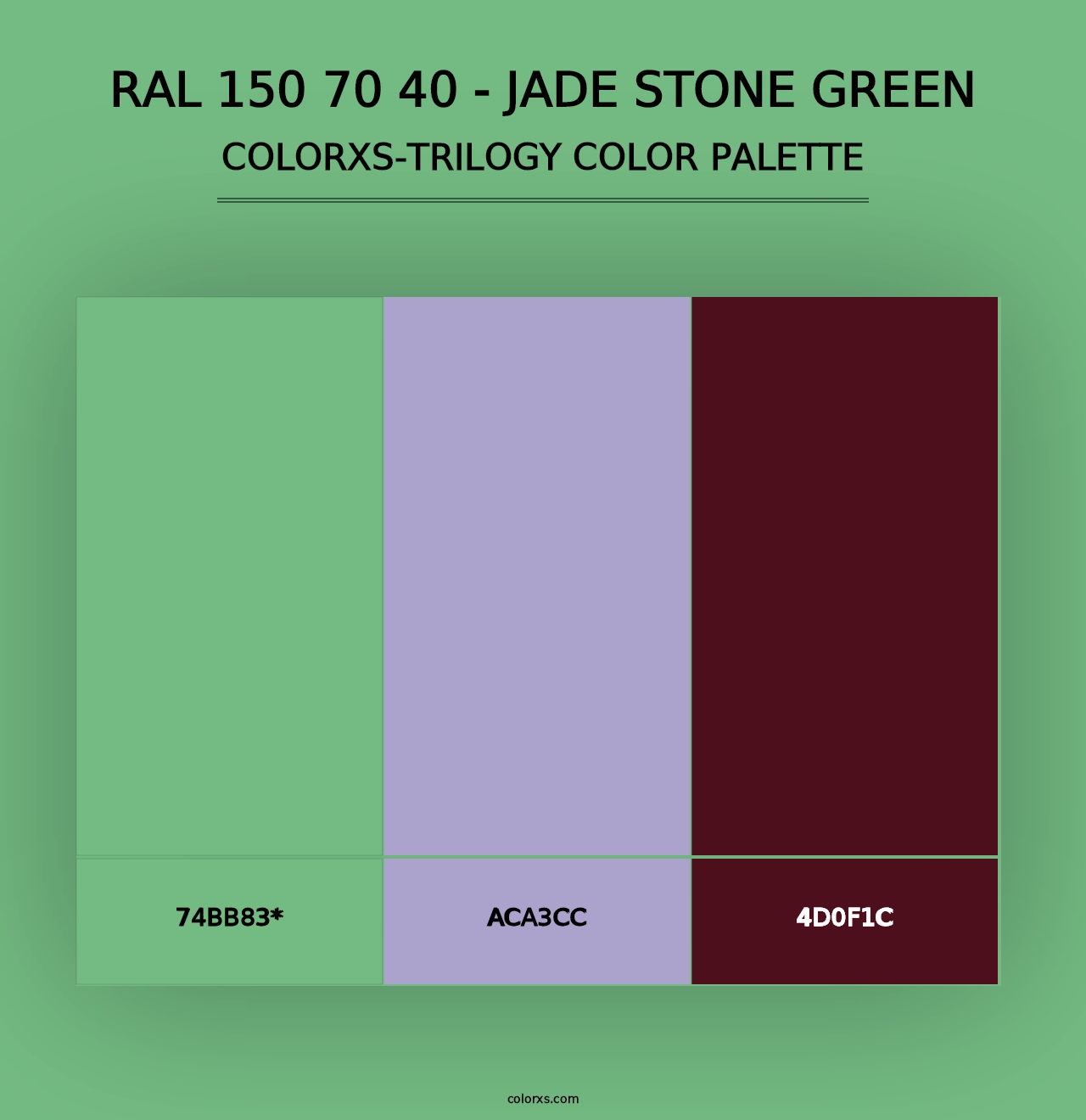 RAL 150 70 40 - Jade Stone Green - Colorxs Trilogy Palette