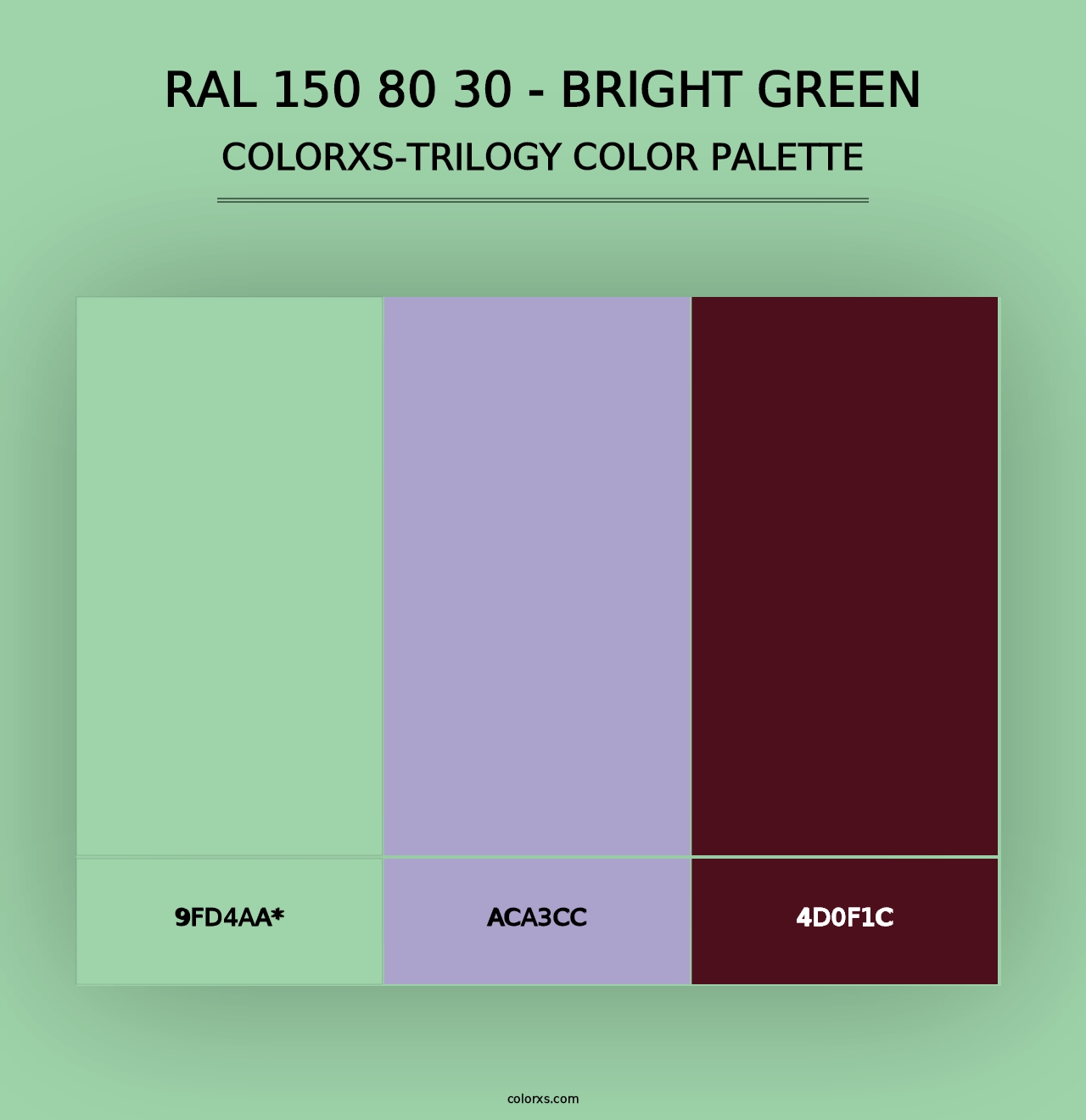 RAL 150 80 30 - Bright Green - Colorxs Trilogy Palette