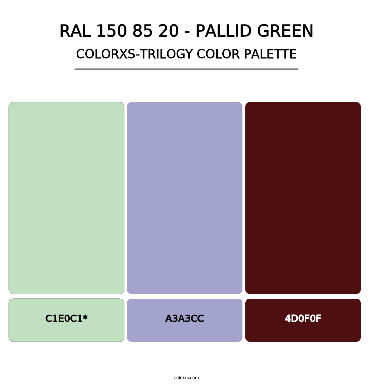 RAL 150 85 20 - Pallid Green - Colorxs Trilogy Palette