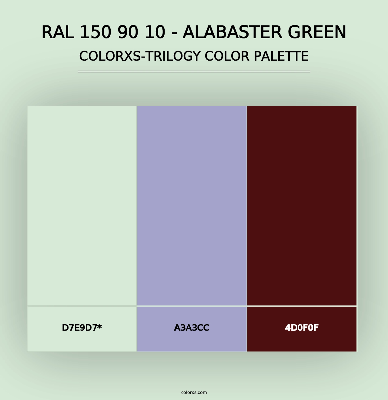 RAL 150 90 10 - Alabaster Green - Colorxs Trilogy Palette