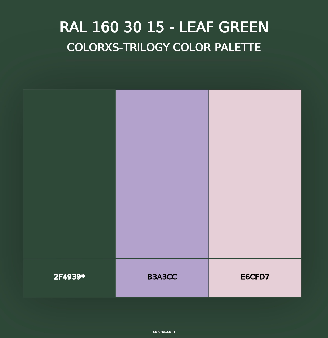 RAL 160 30 15 - Leaf Green - Colorxs Trilogy Palette