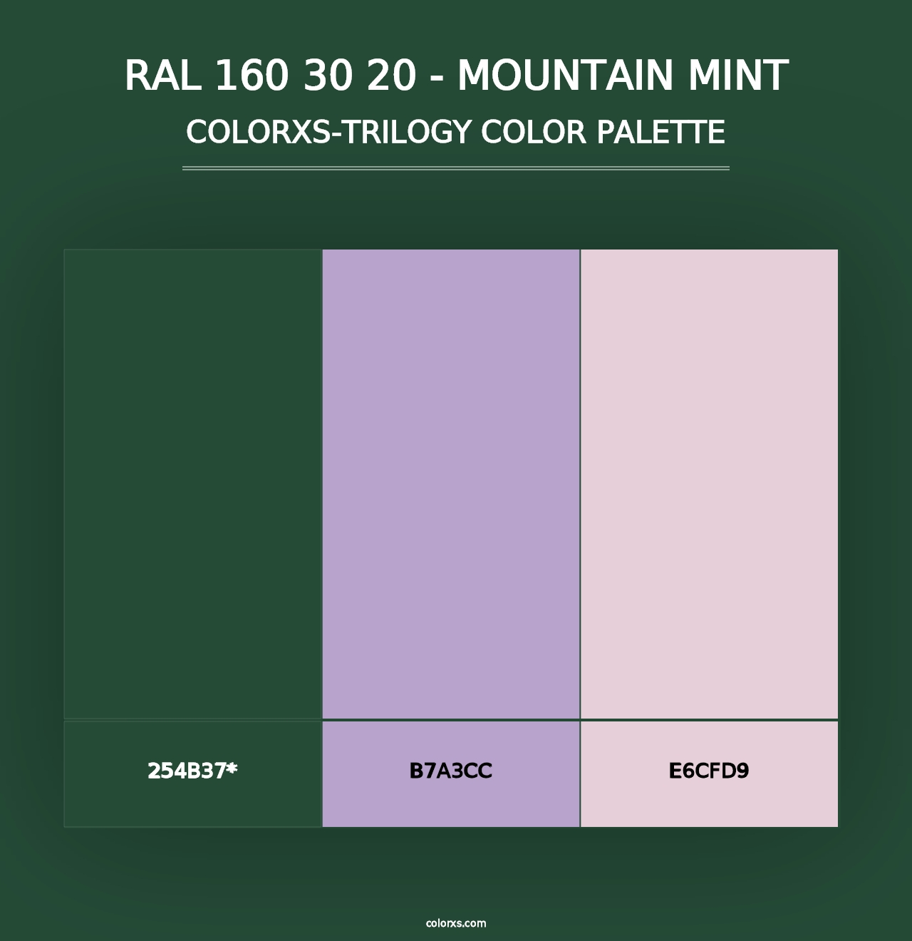 RAL 160 30 20 - Mountain Mint - Colorxs Trilogy Palette