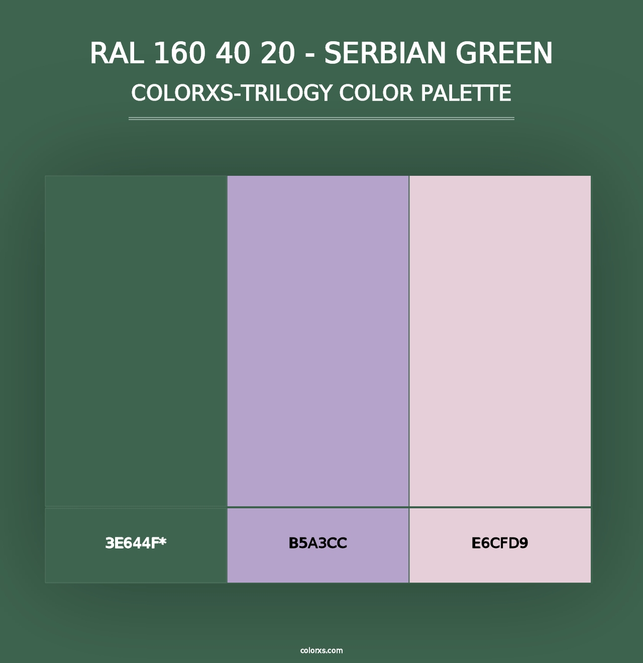 RAL 160 40 20 - Serbian Green - Colorxs Trilogy Palette