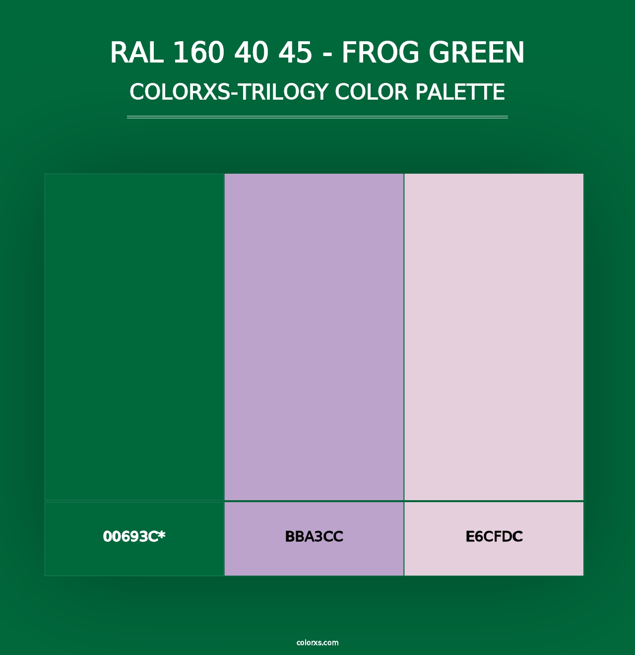 RAL 160 40 45 - Frog Green - Colorxs Trilogy Palette