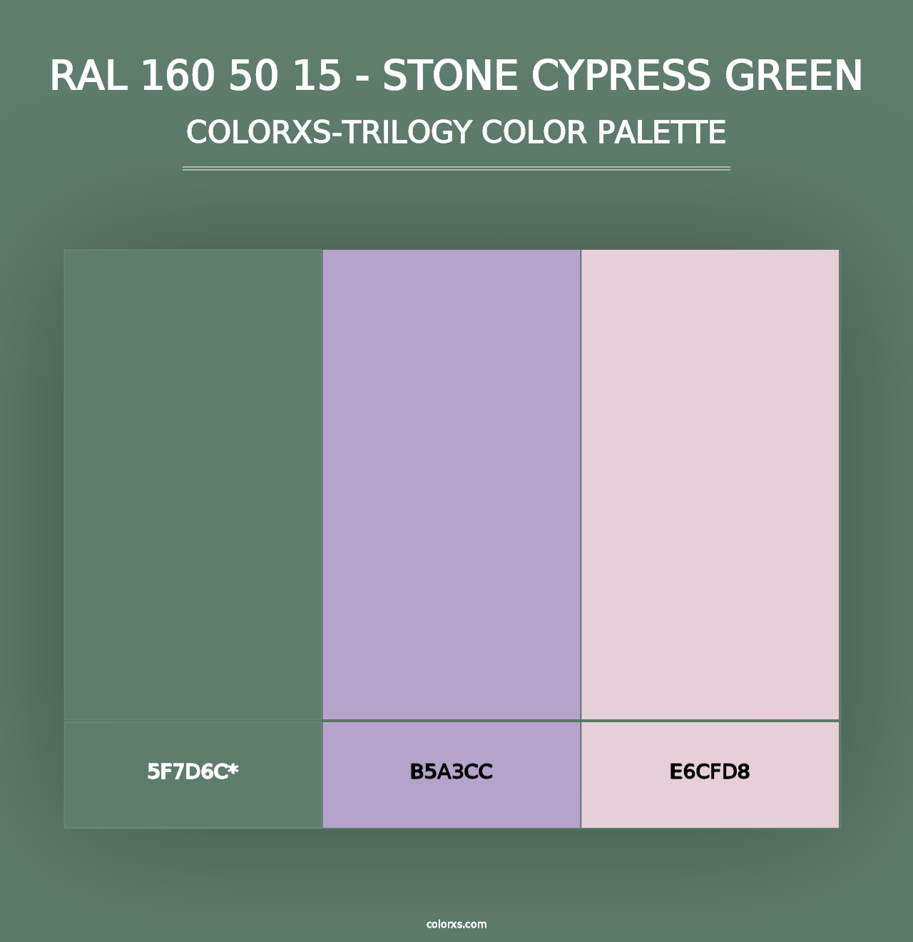 RAL 160 50 15 - Stone Cypress Green - Colorxs Trilogy Palette