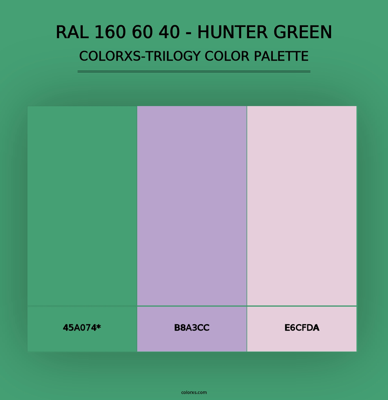 RAL 160 60 40 - Hunter Green - Colorxs Trilogy Palette