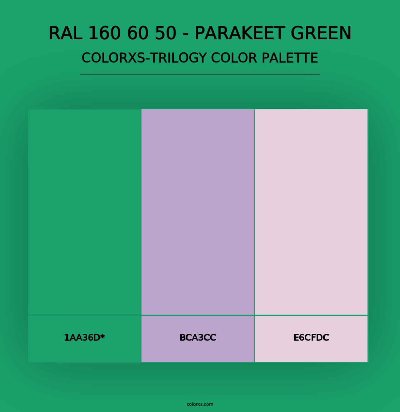 RAL 160 60 50 - Parakeet Green - Colorxs Trilogy Palette