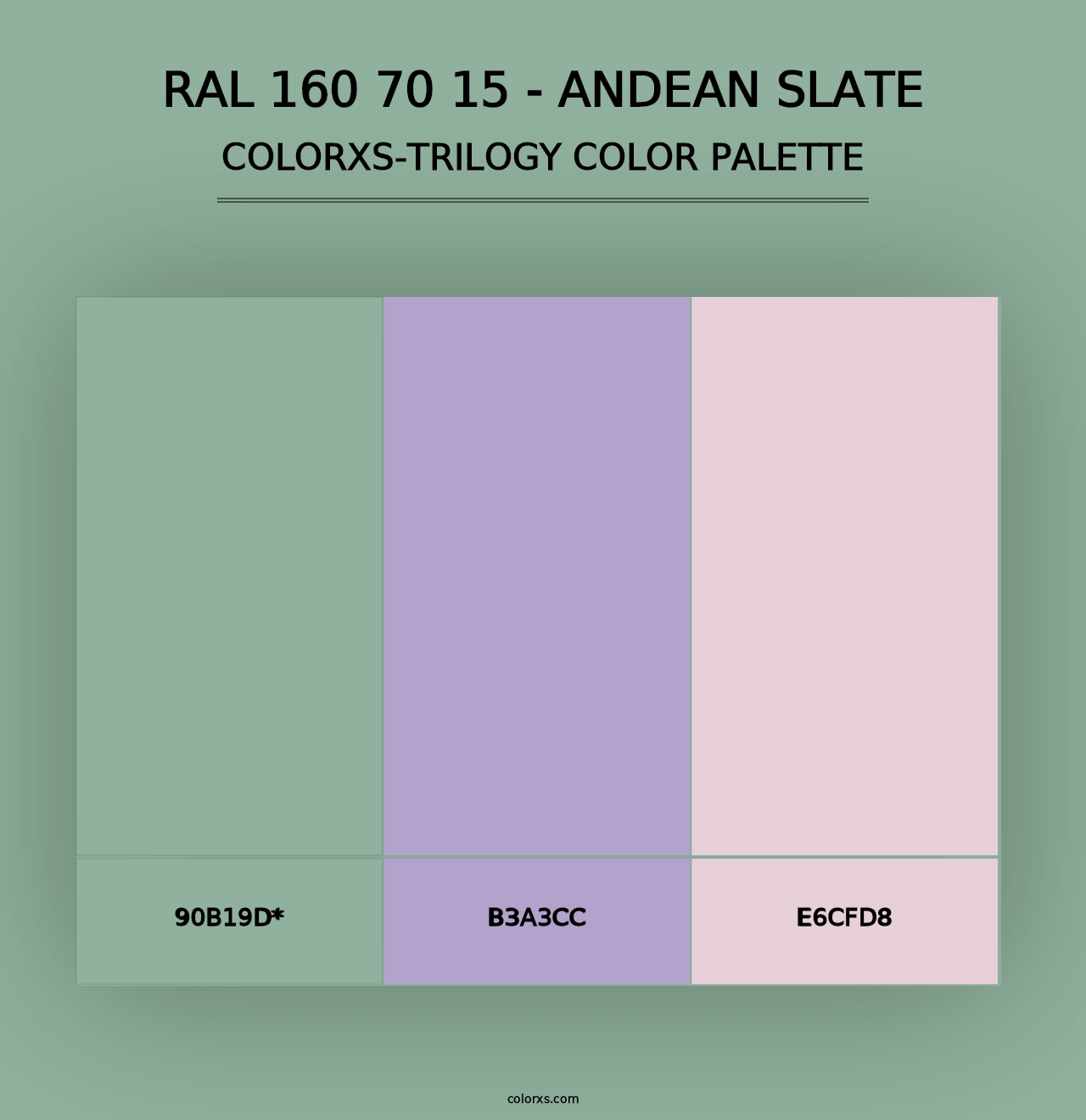 RAL 160 70 15 - Andean Slate - Colorxs Trilogy Palette