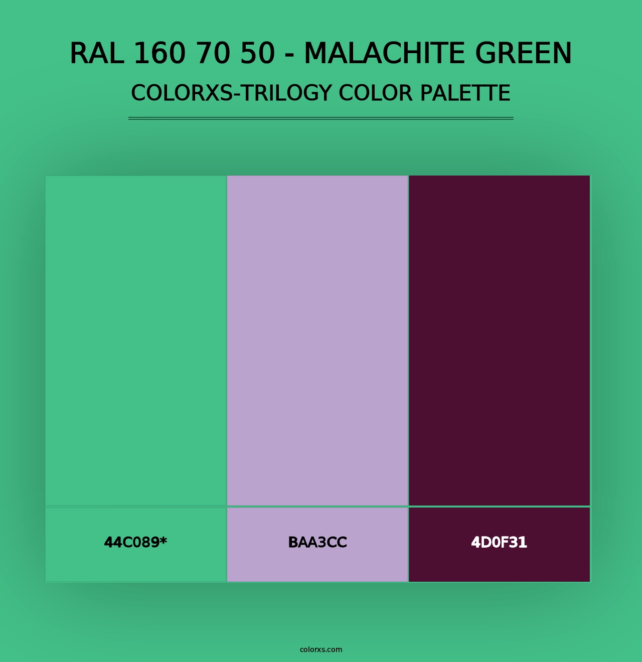 RAL 160 70 50 - Malachite Green - Colorxs Trilogy Palette