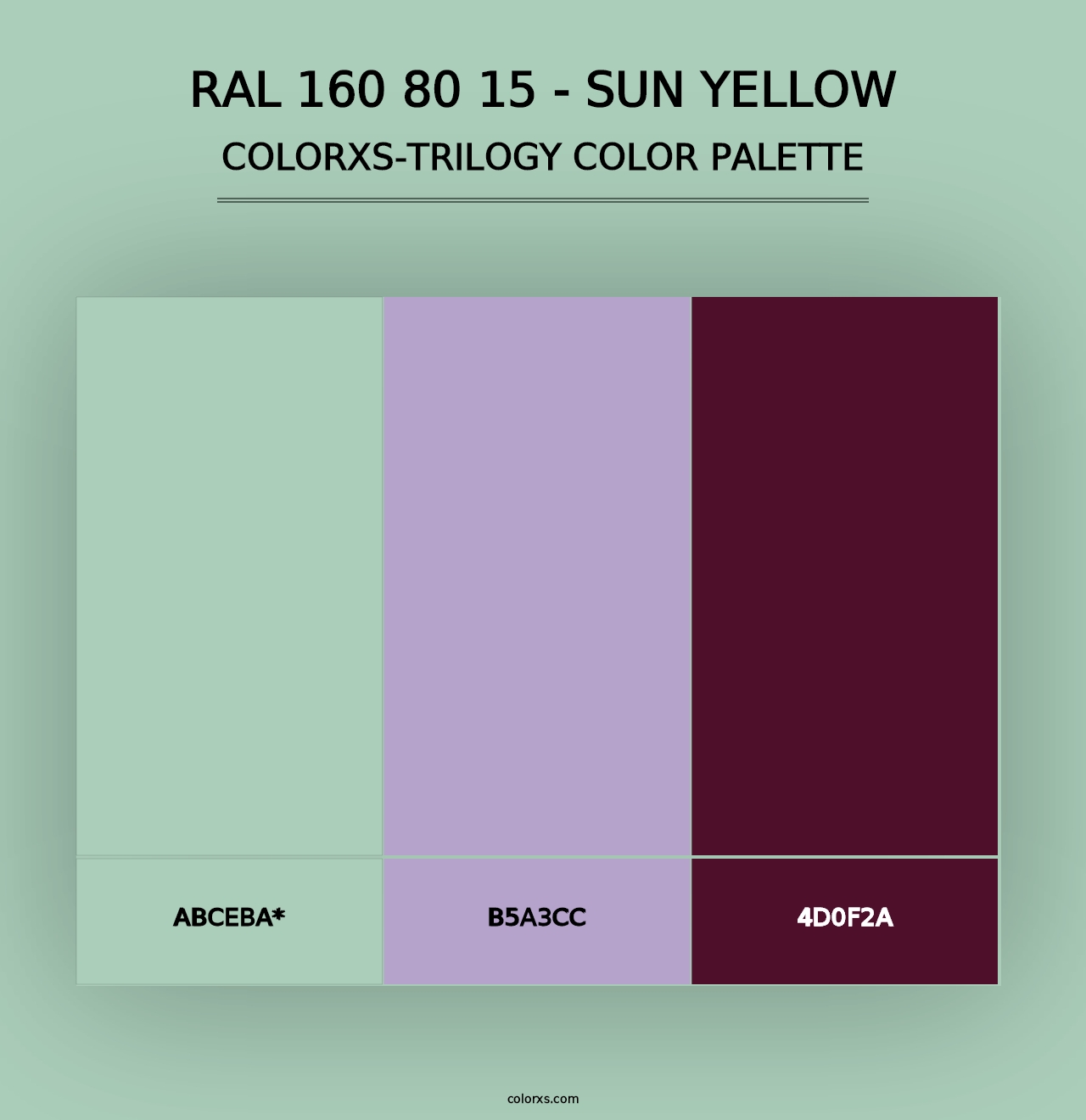 RAL 160 80 15 - Sun Yellow - Colorxs Trilogy Palette