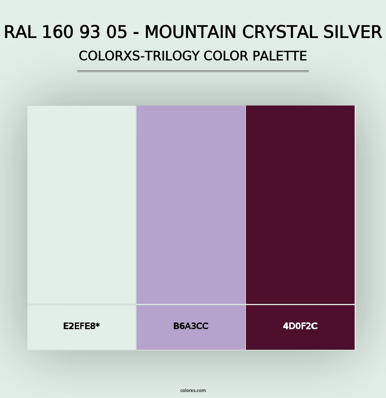 RAL 160 93 05 - Mountain Crystal Silver - Colorxs Trilogy Palette