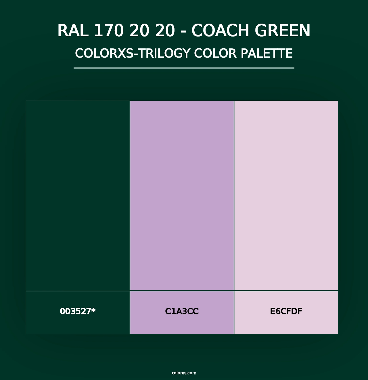 RAL 170 20 20 - Coach Green - Colorxs Trilogy Palette