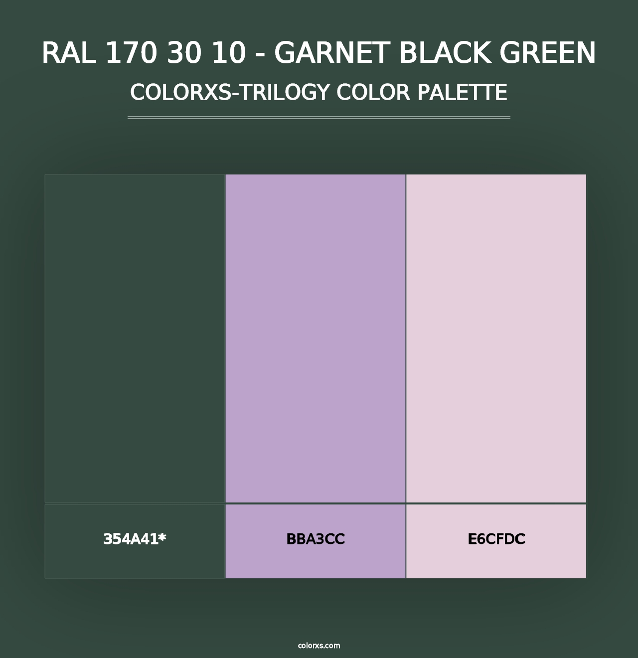 RAL 170 30 10 - Garnet Black Green - Colorxs Trilogy Palette