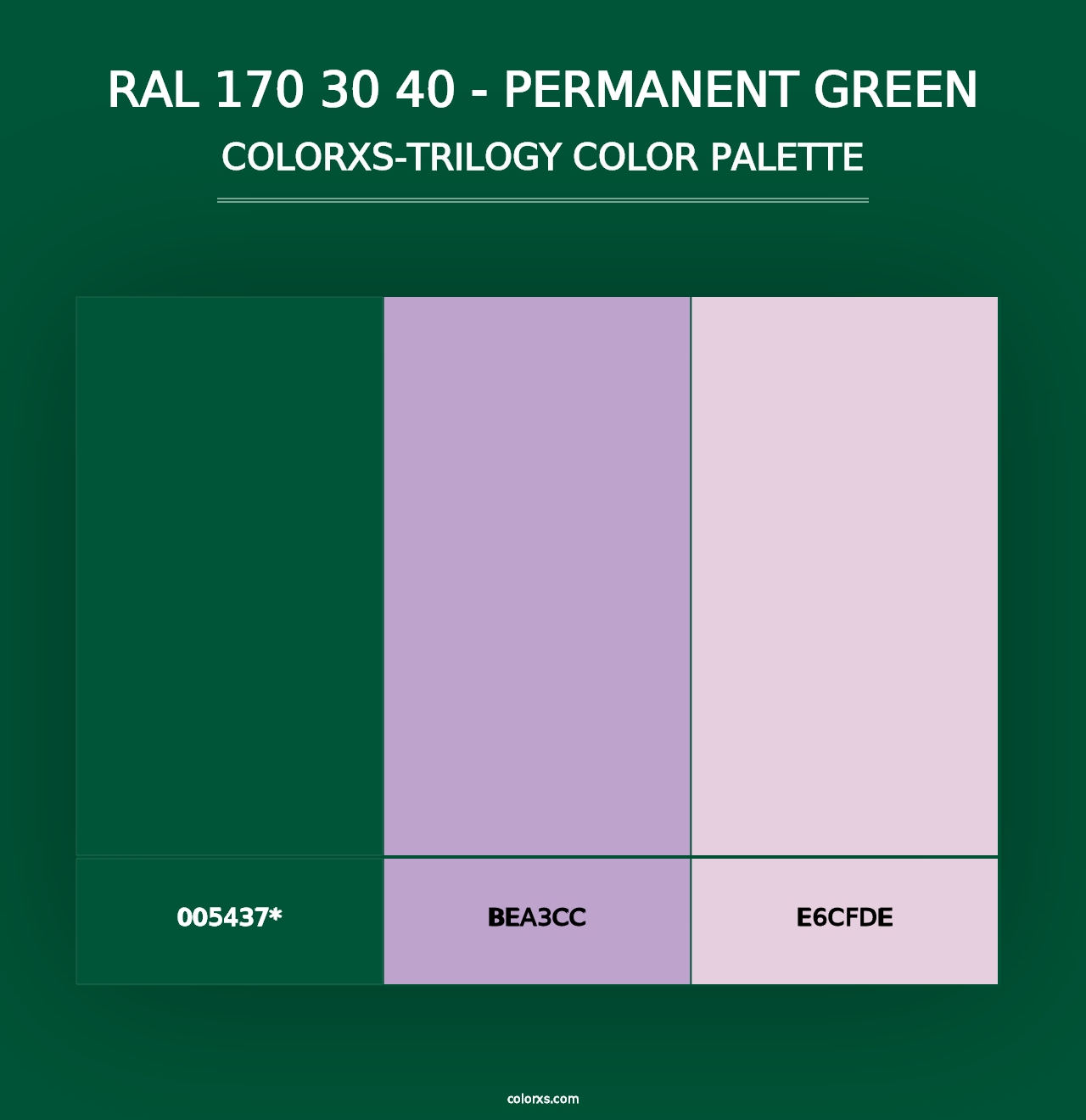 RAL 170 30 40 - Permanent Green - Colorxs Trilogy Palette