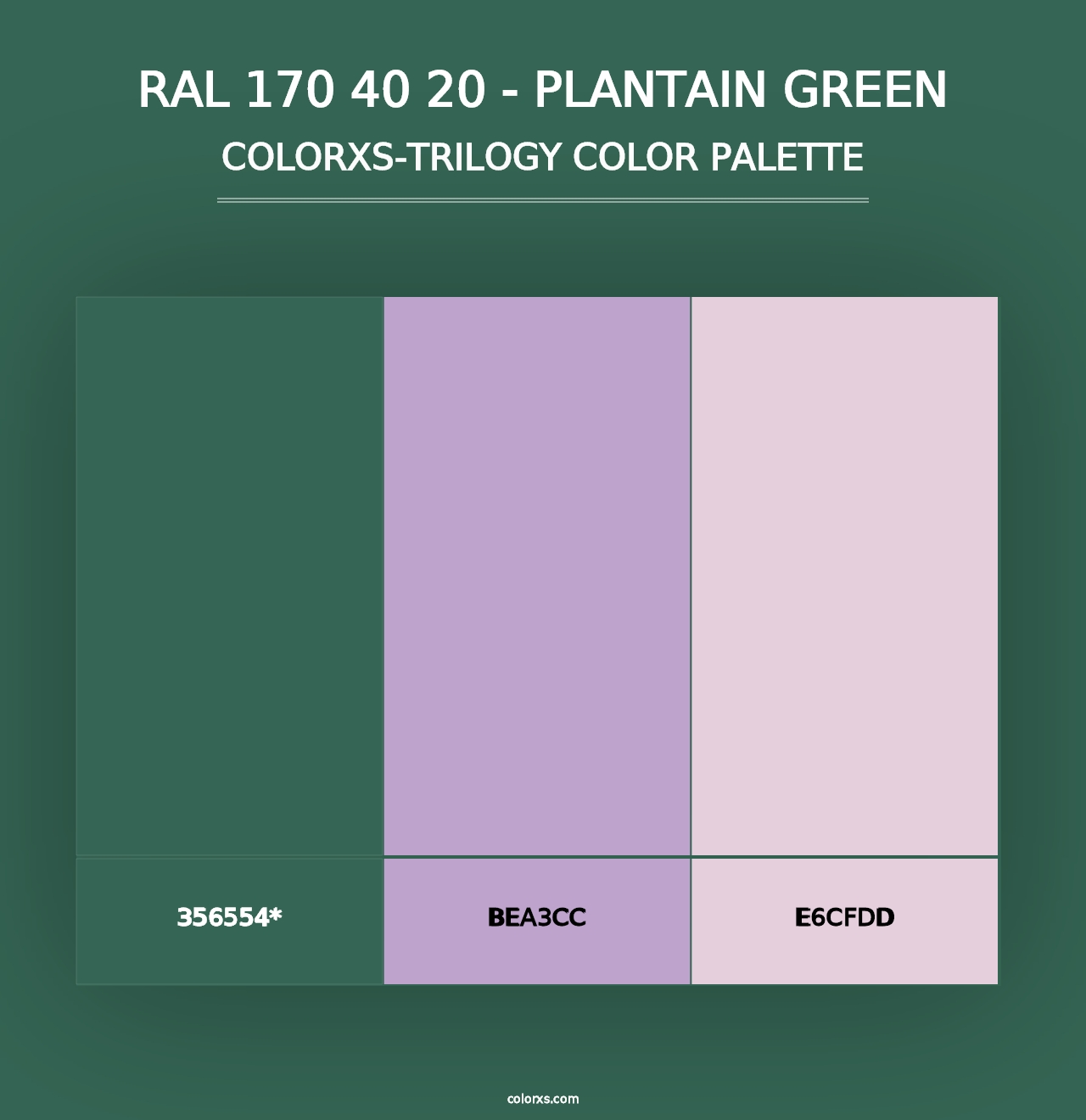 RAL 170 40 20 - Plantain Green - Colorxs Trilogy Palette