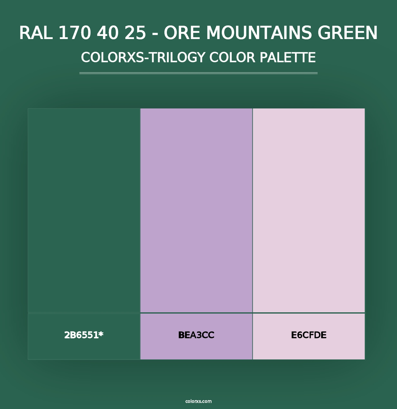 RAL 170 40 25 - Ore Mountains Green - Colorxs Trilogy Palette