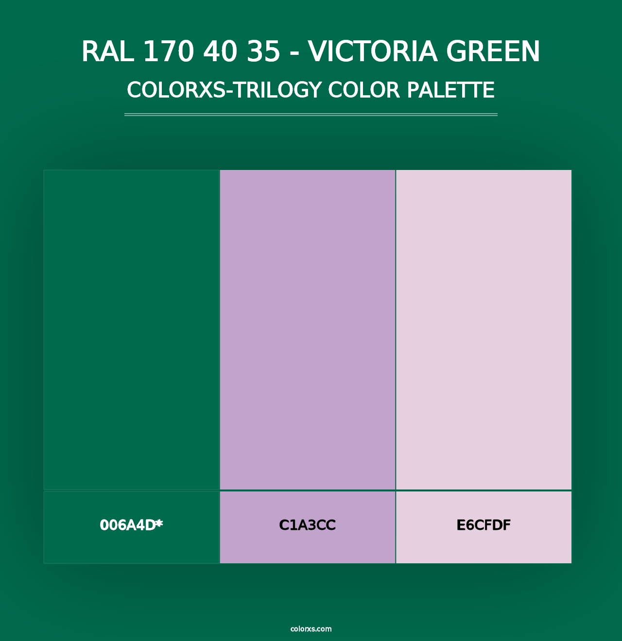 RAL 170 40 35 - Victoria Green - Colorxs Trilogy Palette