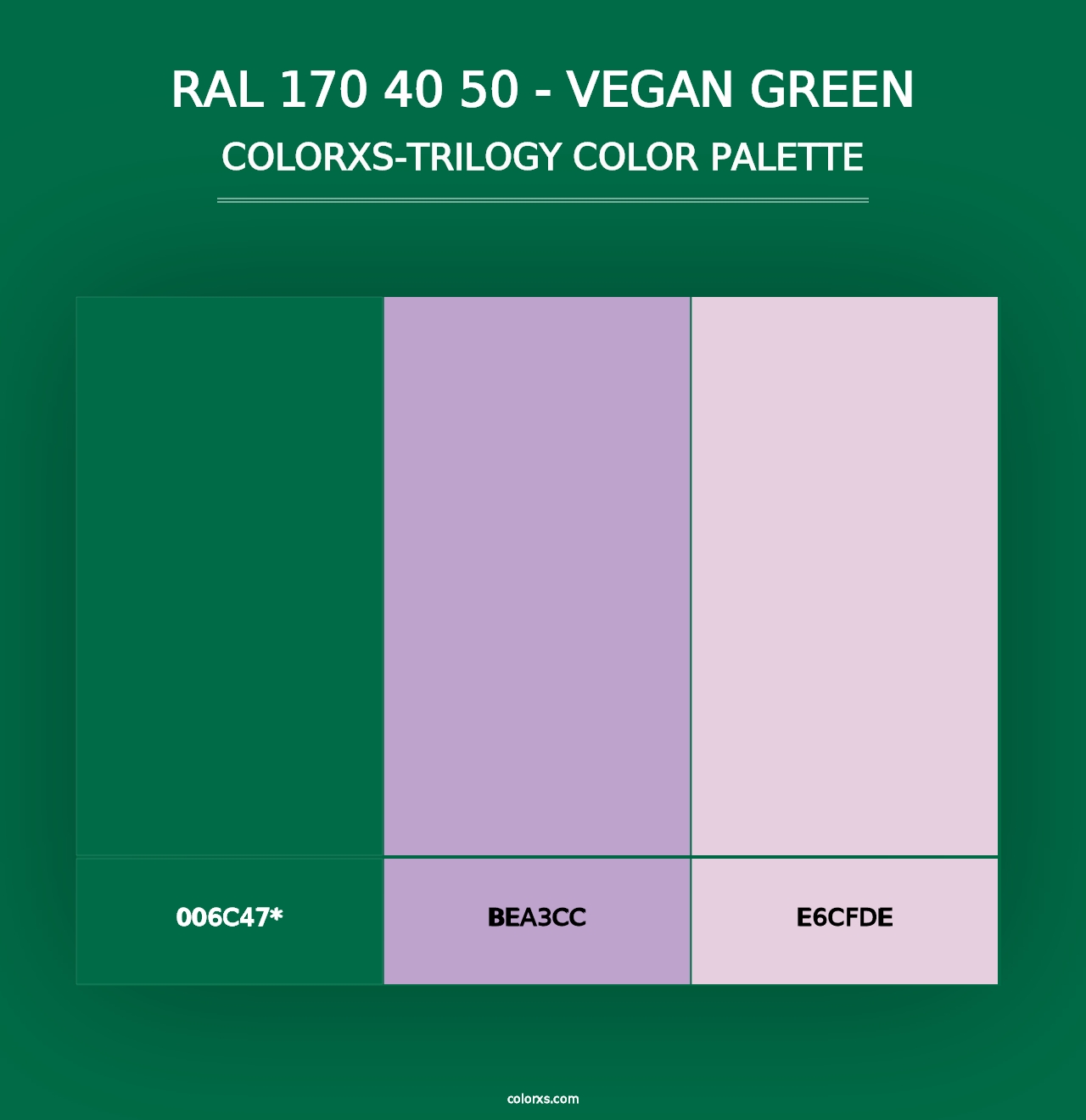 RAL 170 40 50 - Vegan Green - Colorxs Trilogy Palette