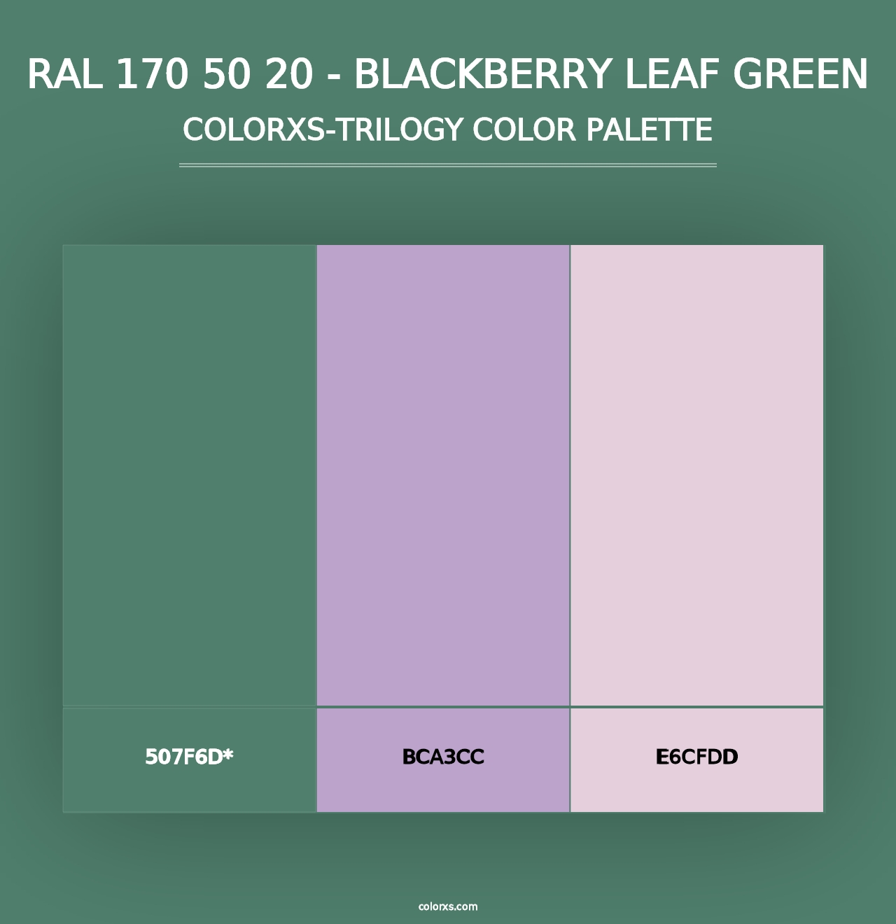 RAL 170 50 20 - Blackberry Leaf Green - Colorxs Trilogy Palette