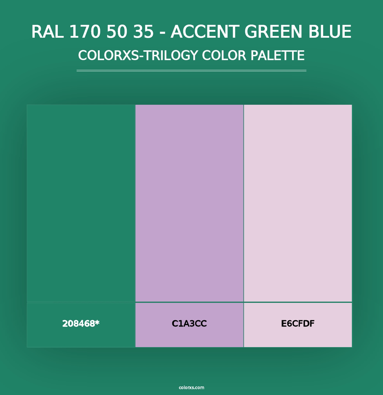 RAL 170 50 35 - Accent Green Blue - Colorxs Trilogy Palette