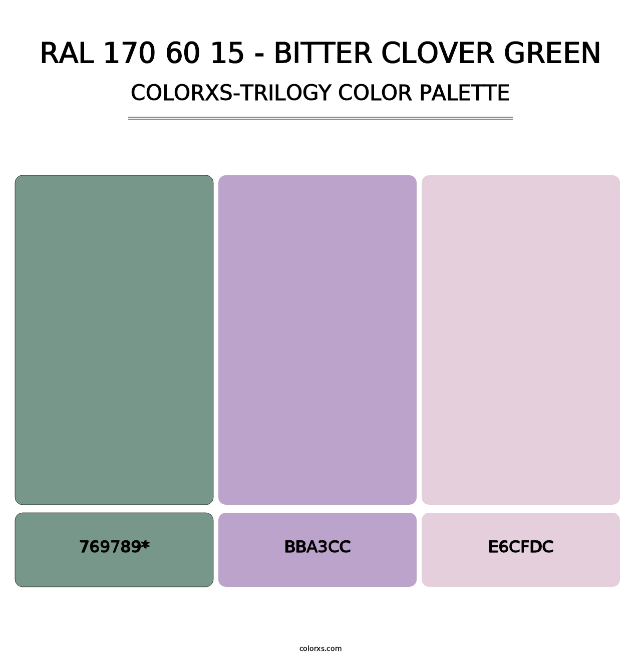 RAL 170 60 15 - Bitter Clover Green - Colorxs Trilogy Palette