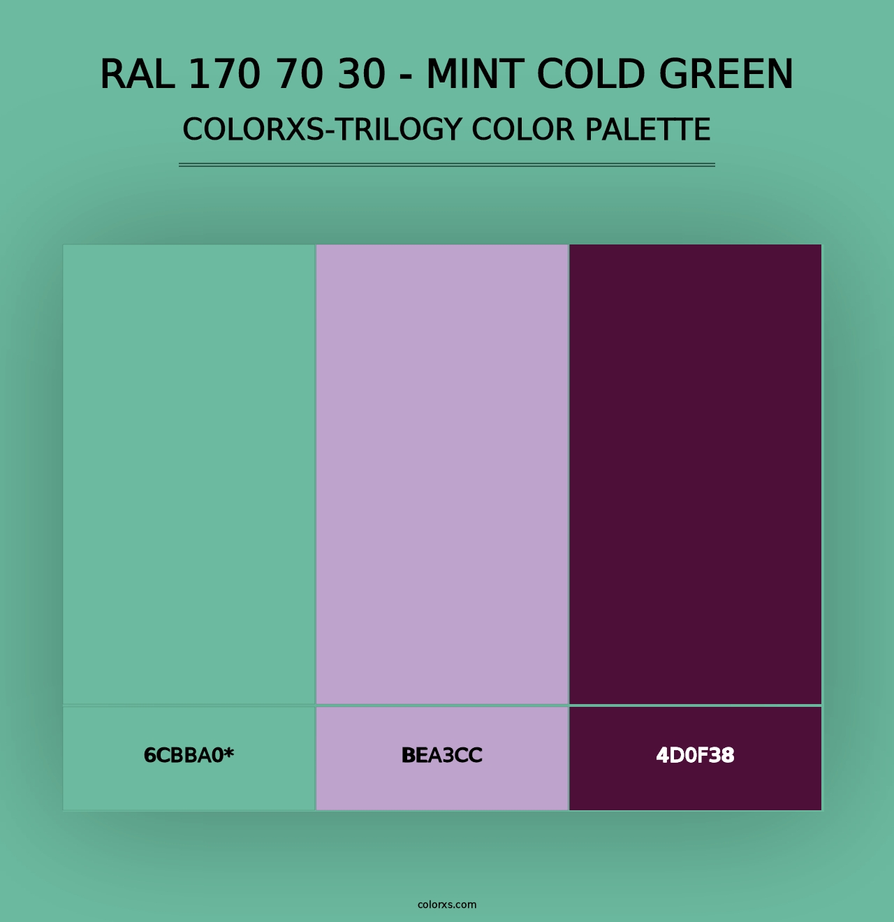 RAL 170 70 30 - Mint Cold Green - Colorxs Trilogy Palette