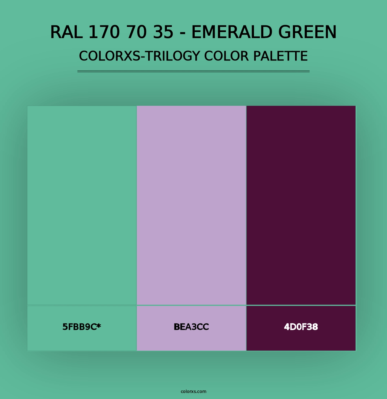 RAL 170 70 35 - Emerald Green - Colorxs Trilogy Palette