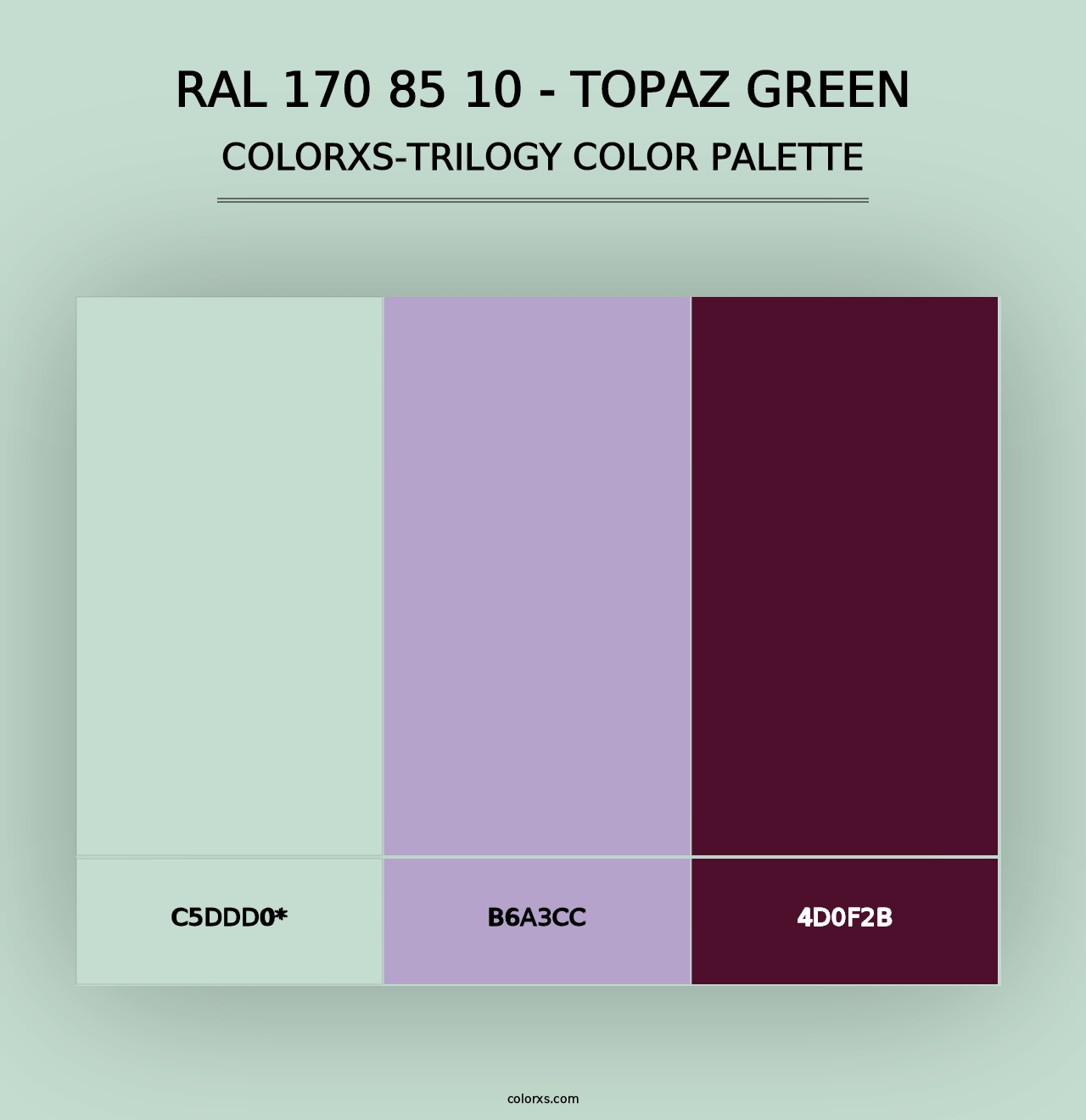 RAL 170 85 10 - Topaz Green - Colorxs Trilogy Palette