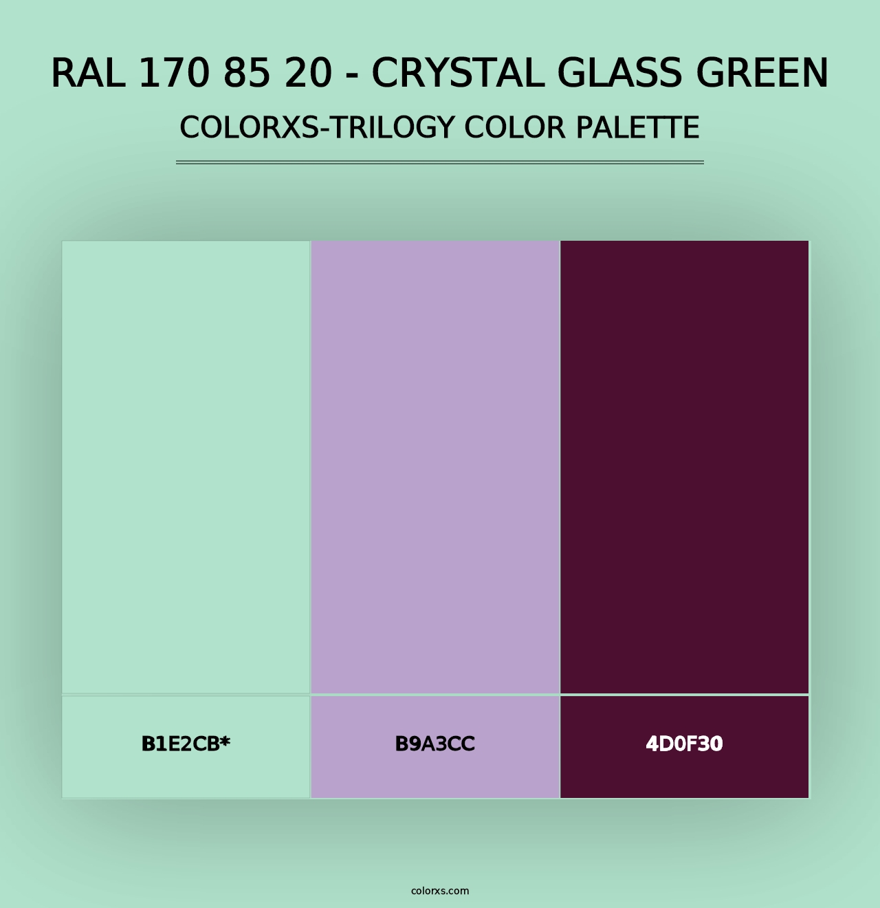 RAL 170 85 20 - Crystal Glass Green - Colorxs Trilogy Palette