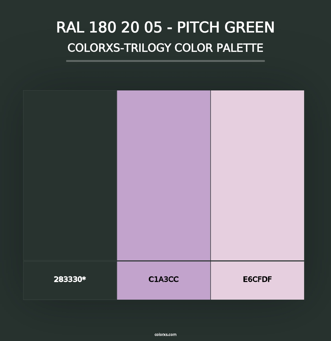 RAL 180 20 05 - Pitch Green - Colorxs Trilogy Palette