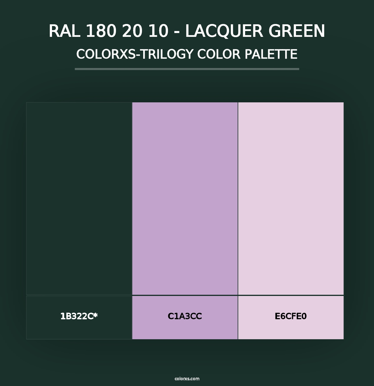 RAL 180 20 10 - Lacquer Green - Colorxs Trilogy Palette