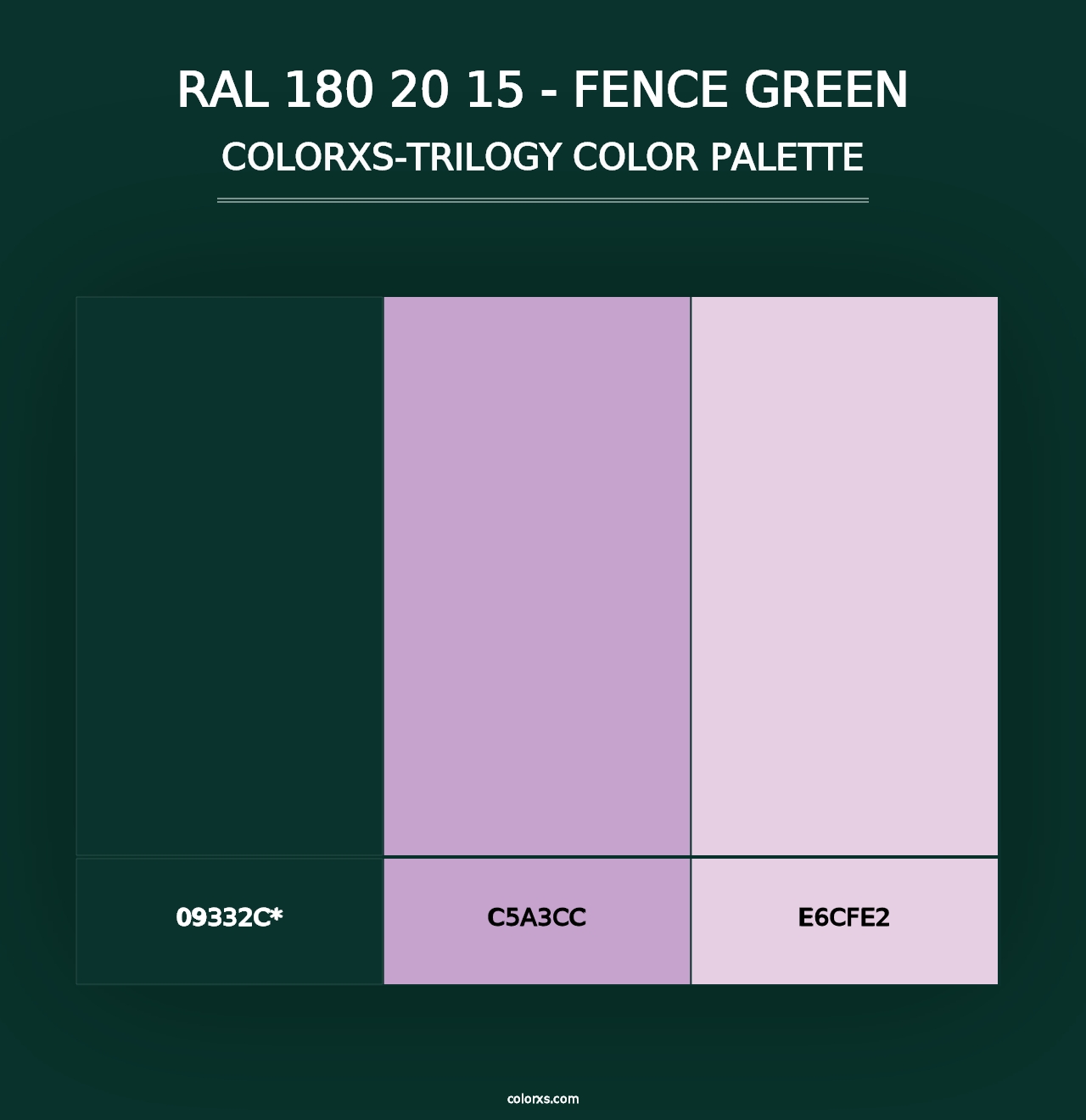 RAL 180 20 15 - Fence Green - Colorxs Trilogy Palette