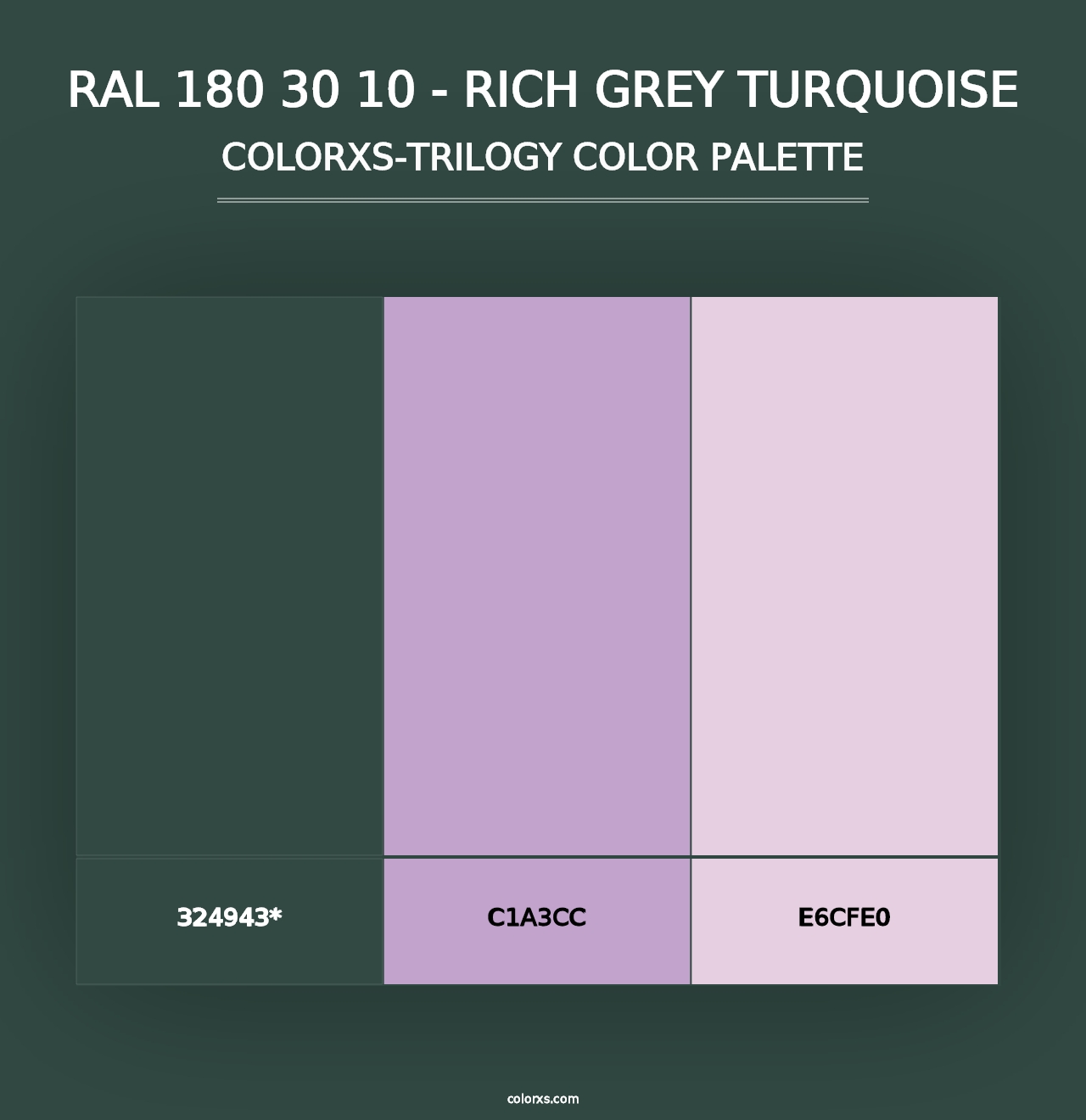 RAL 180 30 10 - Rich Grey Turquoise - Colorxs Trilogy Palette