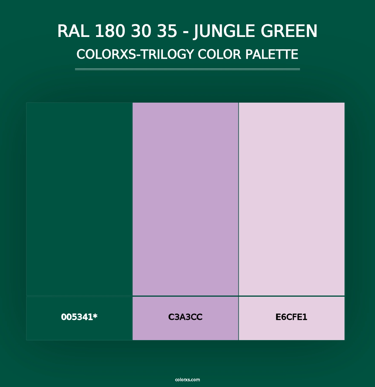 RAL 180 30 35 - Jungle Green - Colorxs Trilogy Palette