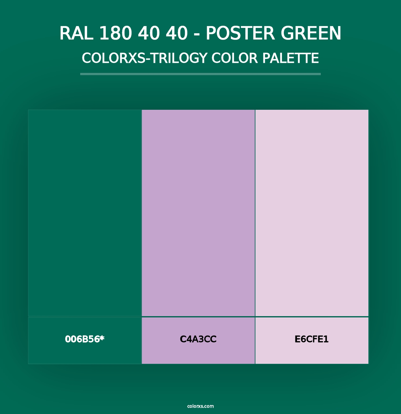 RAL 180 40 40 - Poster Green - Colorxs Trilogy Palette