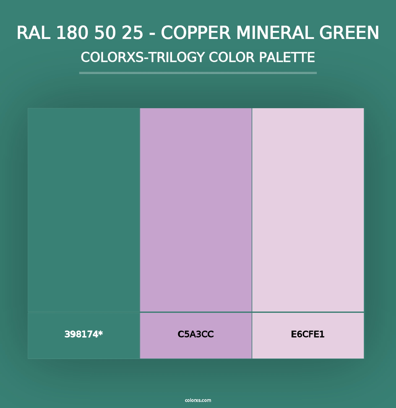 RAL 180 50 25 - Copper Mineral Green - Colorxs Trilogy Palette