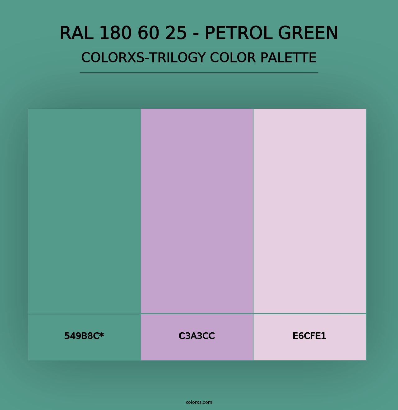 RAL 180 60 25 - Petrol Green - Colorxs Trilogy Palette