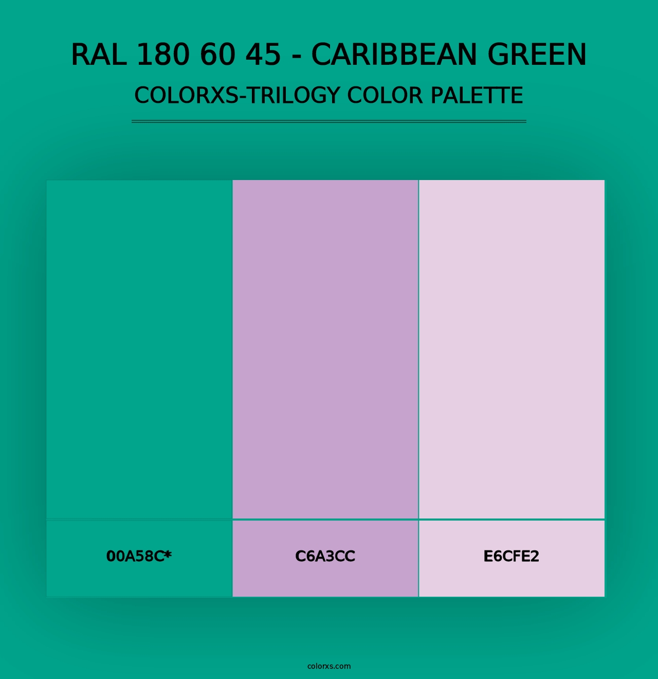 RAL 180 60 45 - Caribbean Green - Colorxs Trilogy Palette