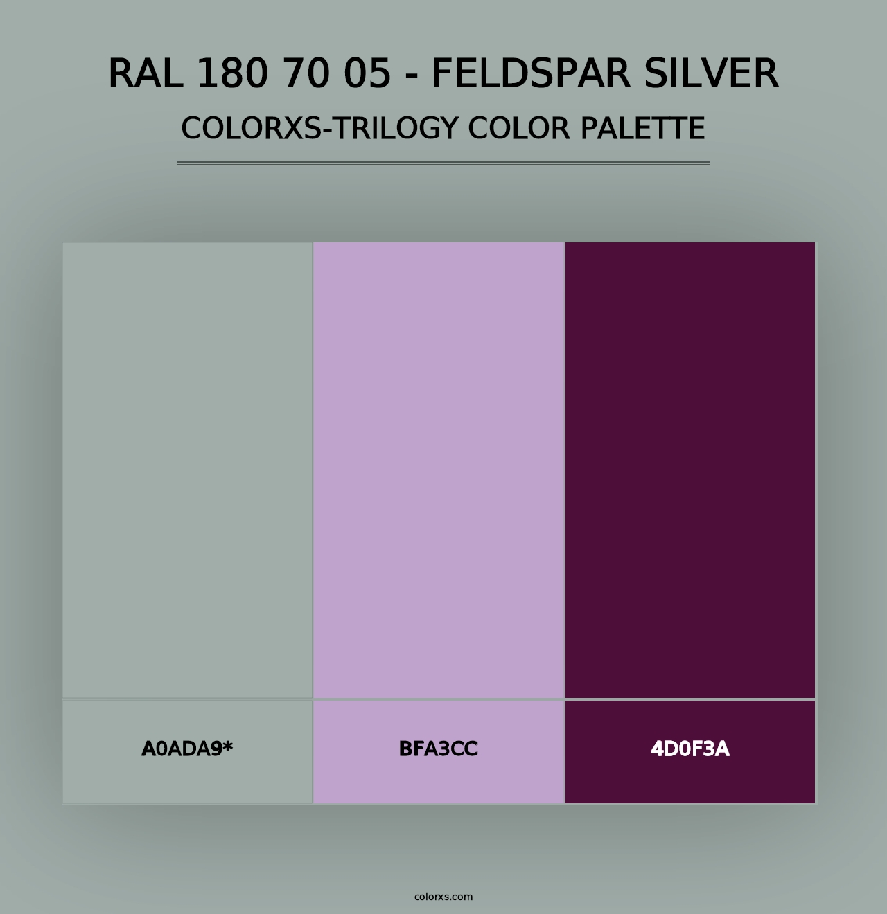 RAL 180 70 05 - Feldspar Silver - Colorxs Trilogy Palette