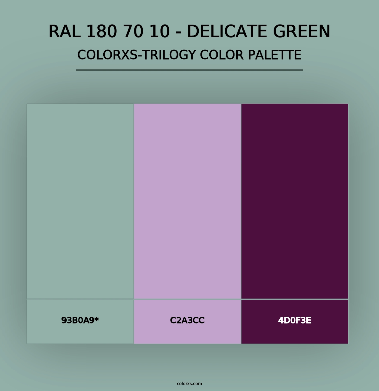 RAL 180 70 10 - Delicate Green - Colorxs Trilogy Palette