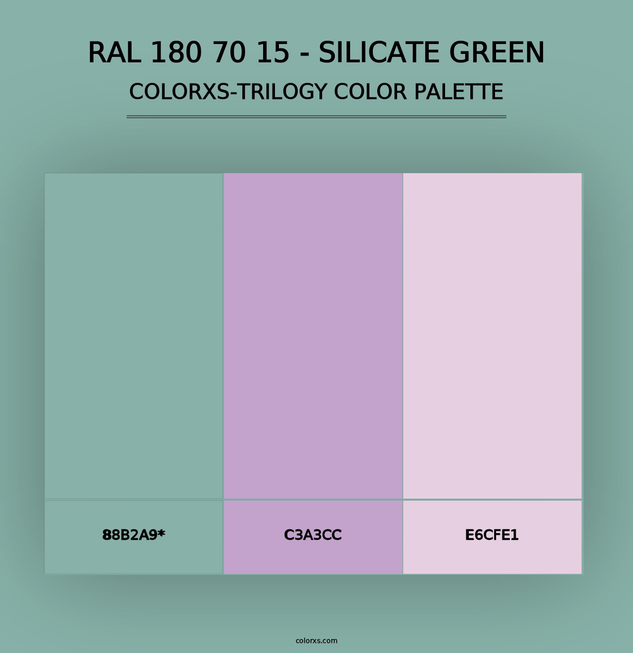 RAL 180 70 15 - Silicate Green - Colorxs Trilogy Palette