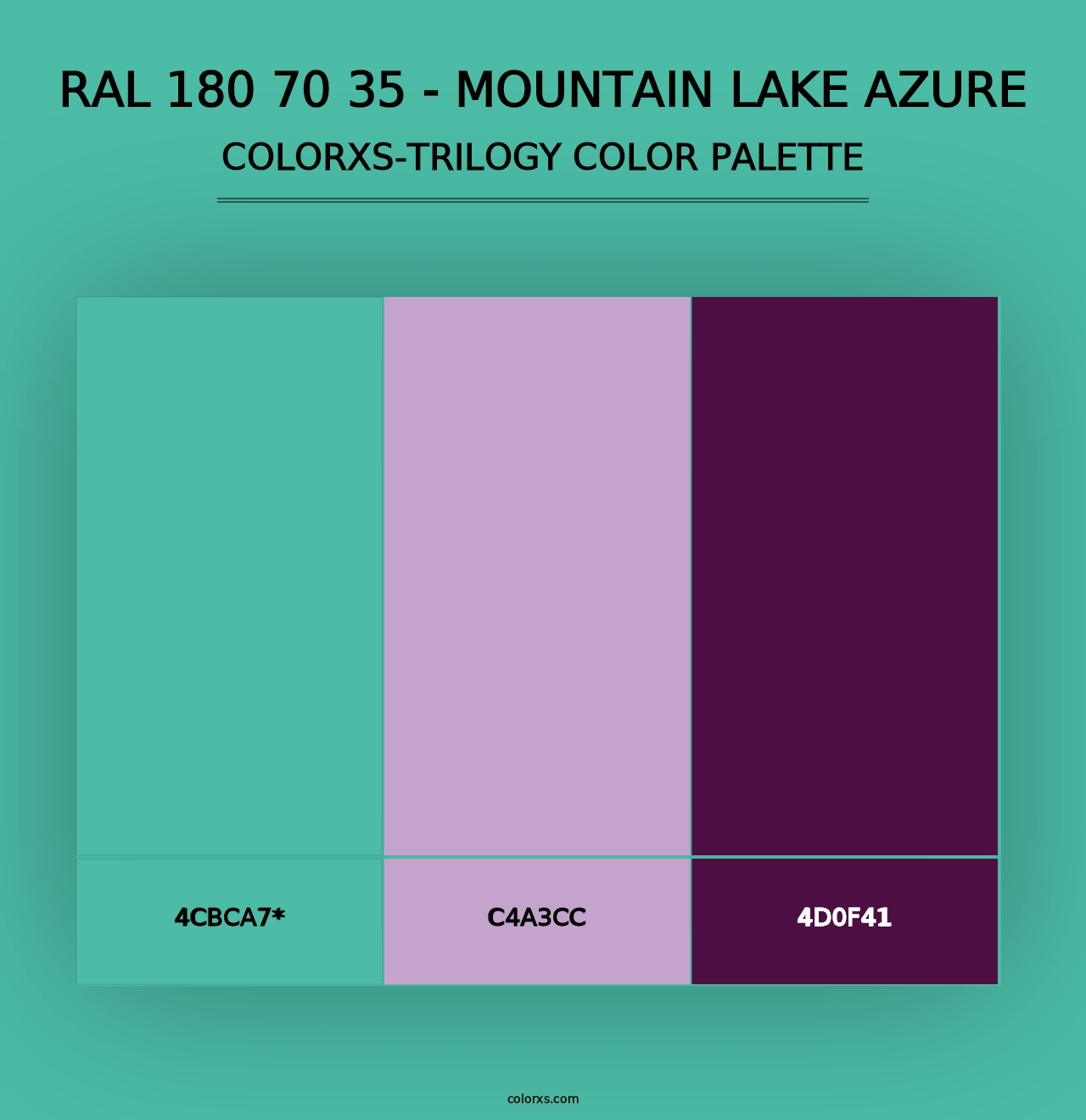 RAL 180 70 35 - Mountain Lake Azure - Colorxs Trilogy Palette