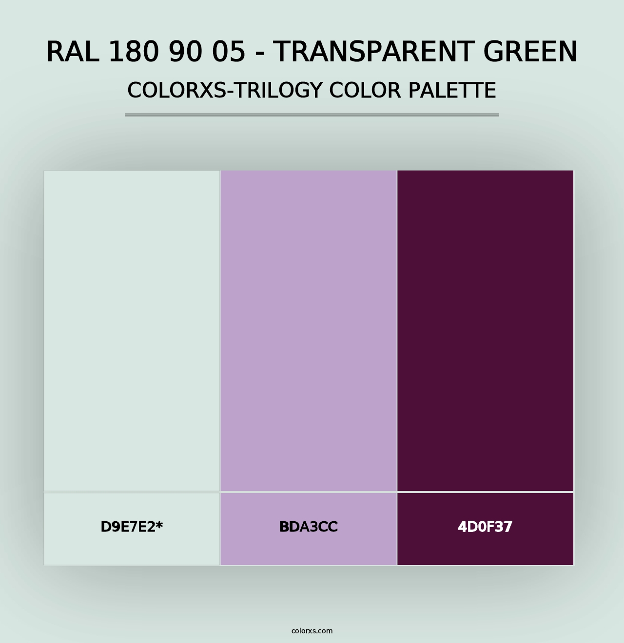 RAL 180 90 05 - Transparent Green - Colorxs Trilogy Palette