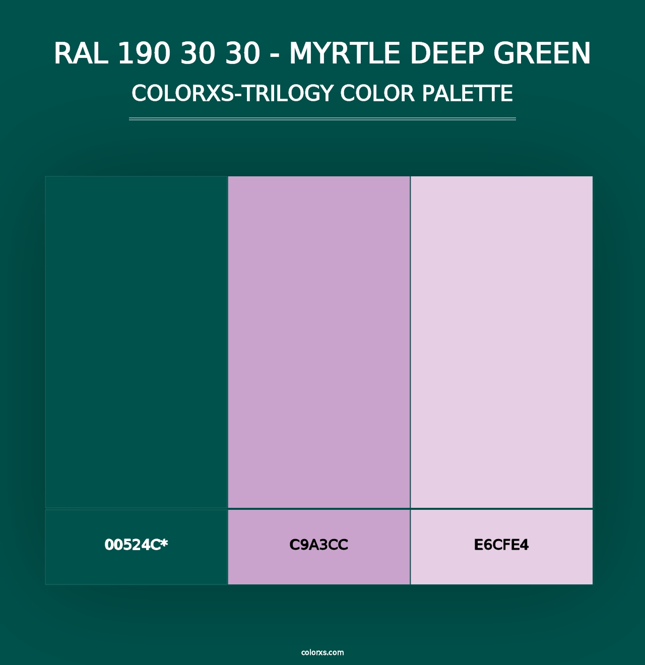 RAL 190 30 30 - Myrtle Deep Green - Colorxs Trilogy Palette