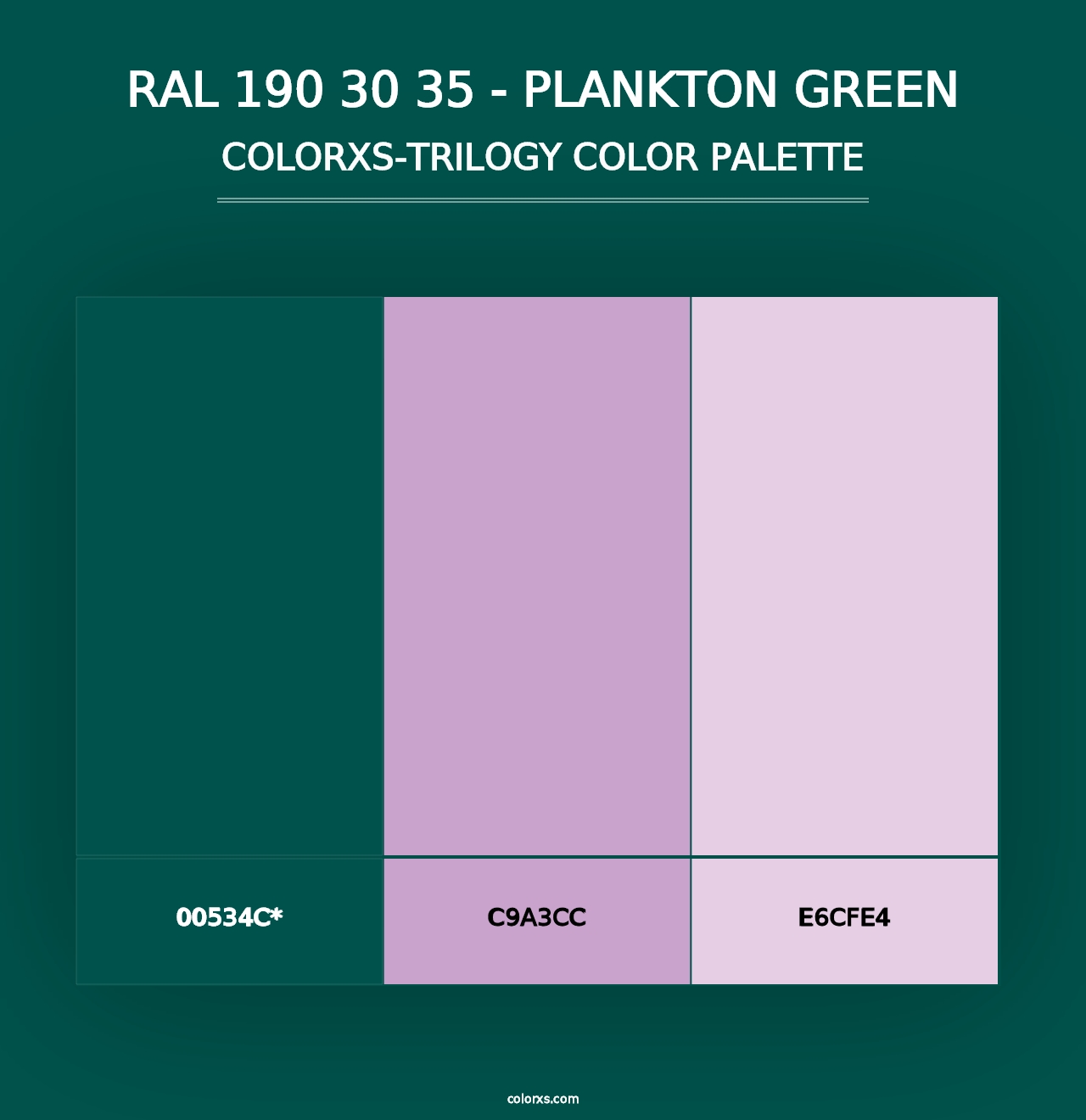 RAL 190 30 35 - Plankton Green - Colorxs Trilogy Palette