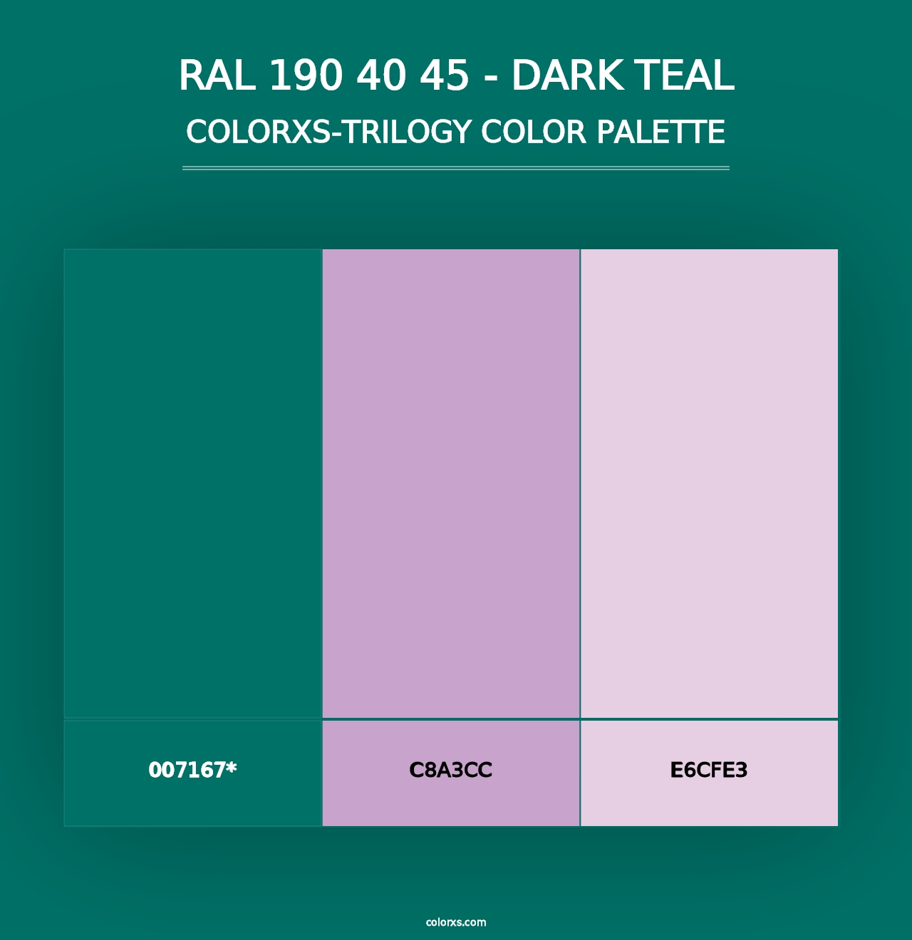 RAL 190 40 45 - Dark Teal - Colorxs Trilogy Palette